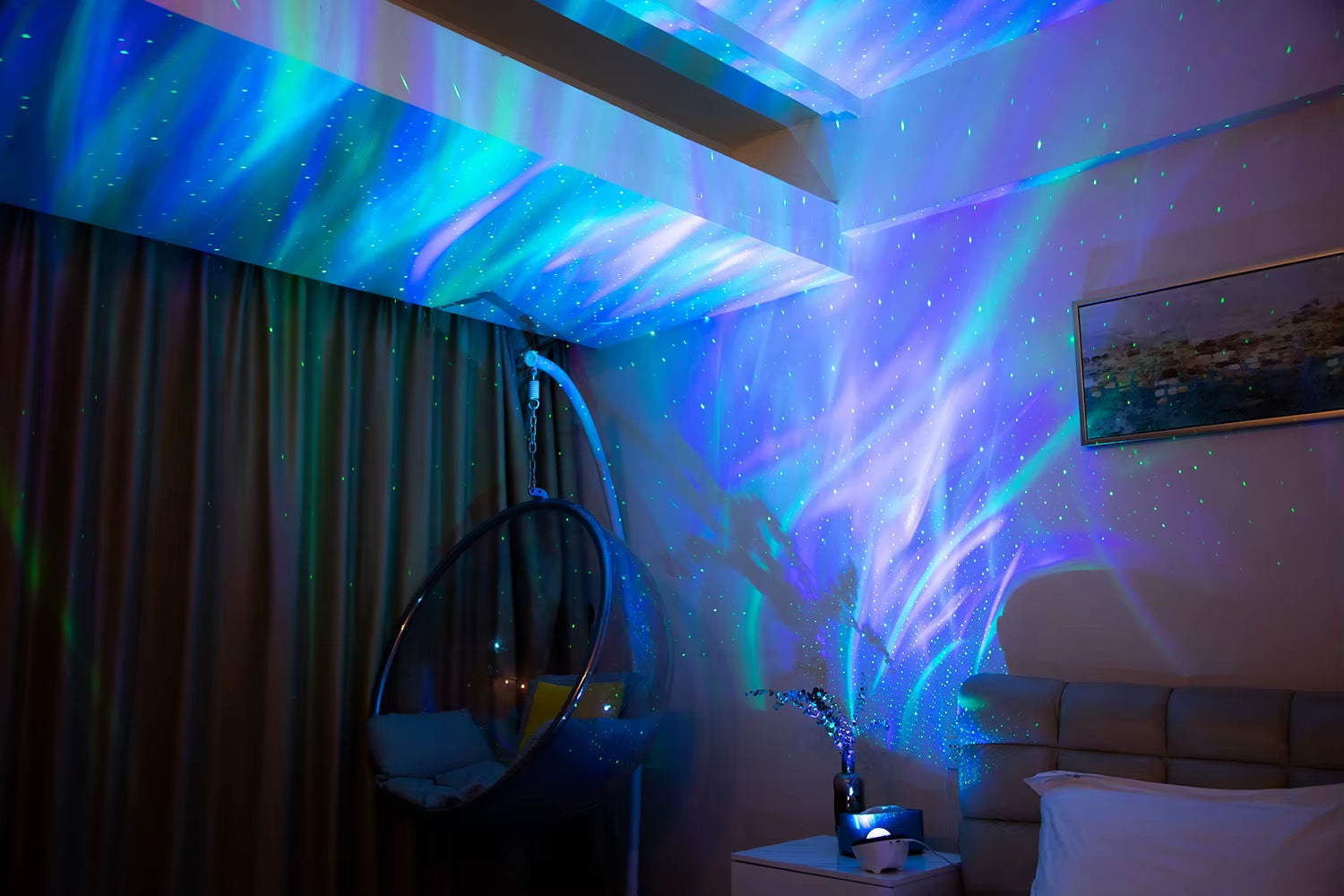 Aurora Smart Projector Night Light,Aurora Sky Northern Lights Projector with APP Control