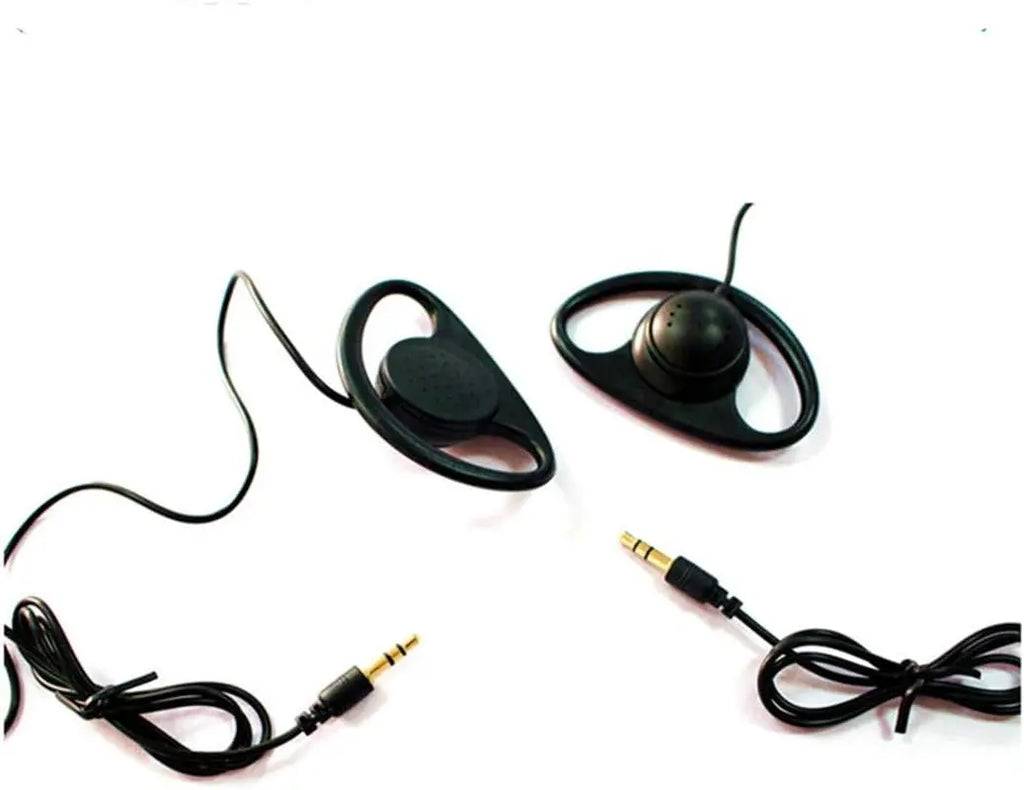 Single Side Earphone D Shape Earpiece Headset Listen Only 3.5Mm Hook Earbud Simultaneous Interpretation Headphone (1 Pack)