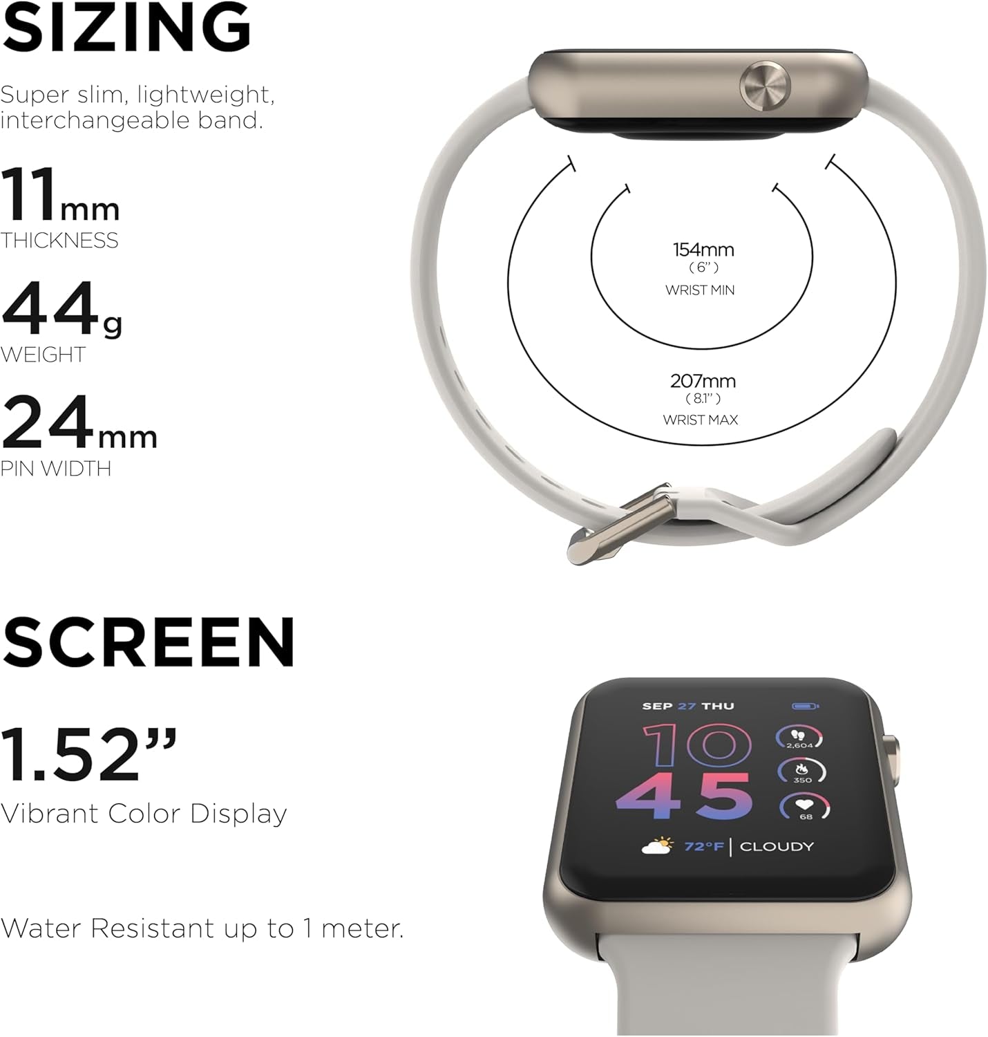 Air 4 Smartwatch - Fitness Tracker, Heart Rate Monitor, Customizable Watch Face - Activity and Calorie Tracker - 100+ Sports Modes - Bluetooth Connectivity