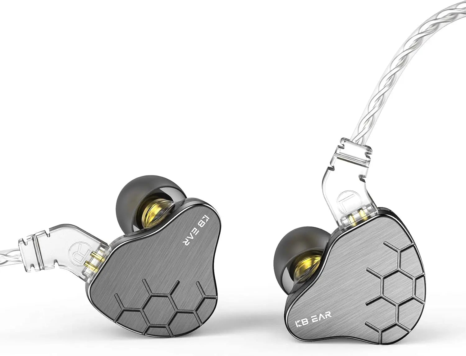 KBEAR Lark in Ear Monitor Headphone,1Ba 1DD Wired Earphone, Musician Hifi IEM Headphone in Ear Monitor with 2 Pin Cable for Musician Church (Lark Gray, No Mic)………