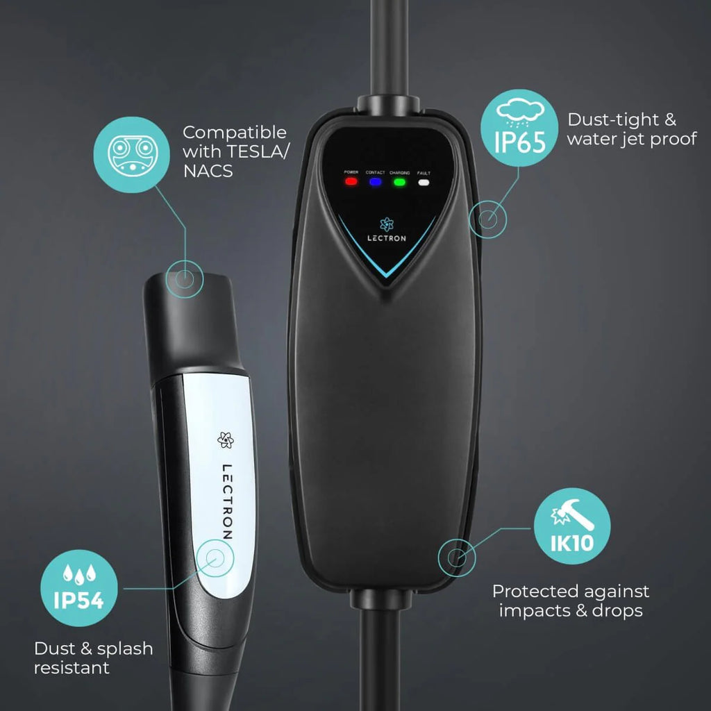 Portable Level 2 Tesla EV Charger | 240V | 40 Amp | NEMA 14-50 | Standard / Wifi-Enabled