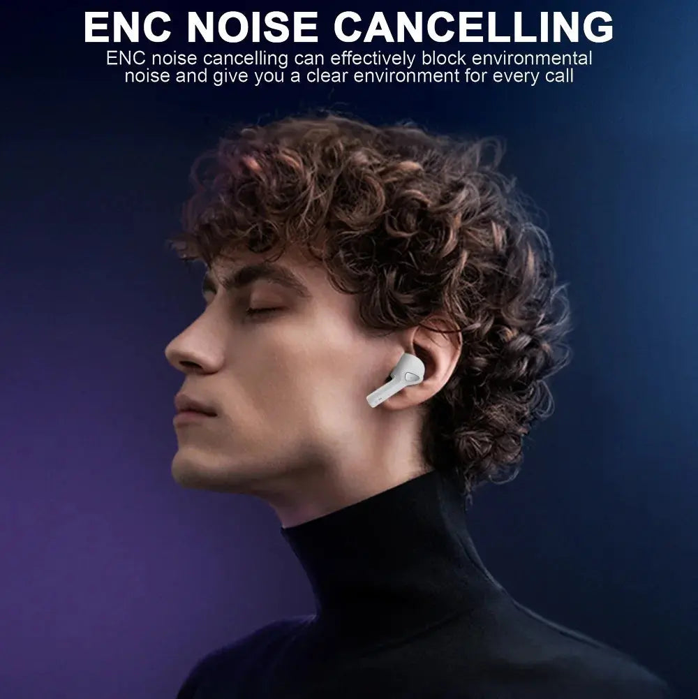 True Wireless Bluetooth Earbuds with Smart LED Display Charging Case , Bluetooth 5.0 Earbuds In-Ear TWS Stereo Headphones, IPX7 Waterproof in Ear Earphones, White