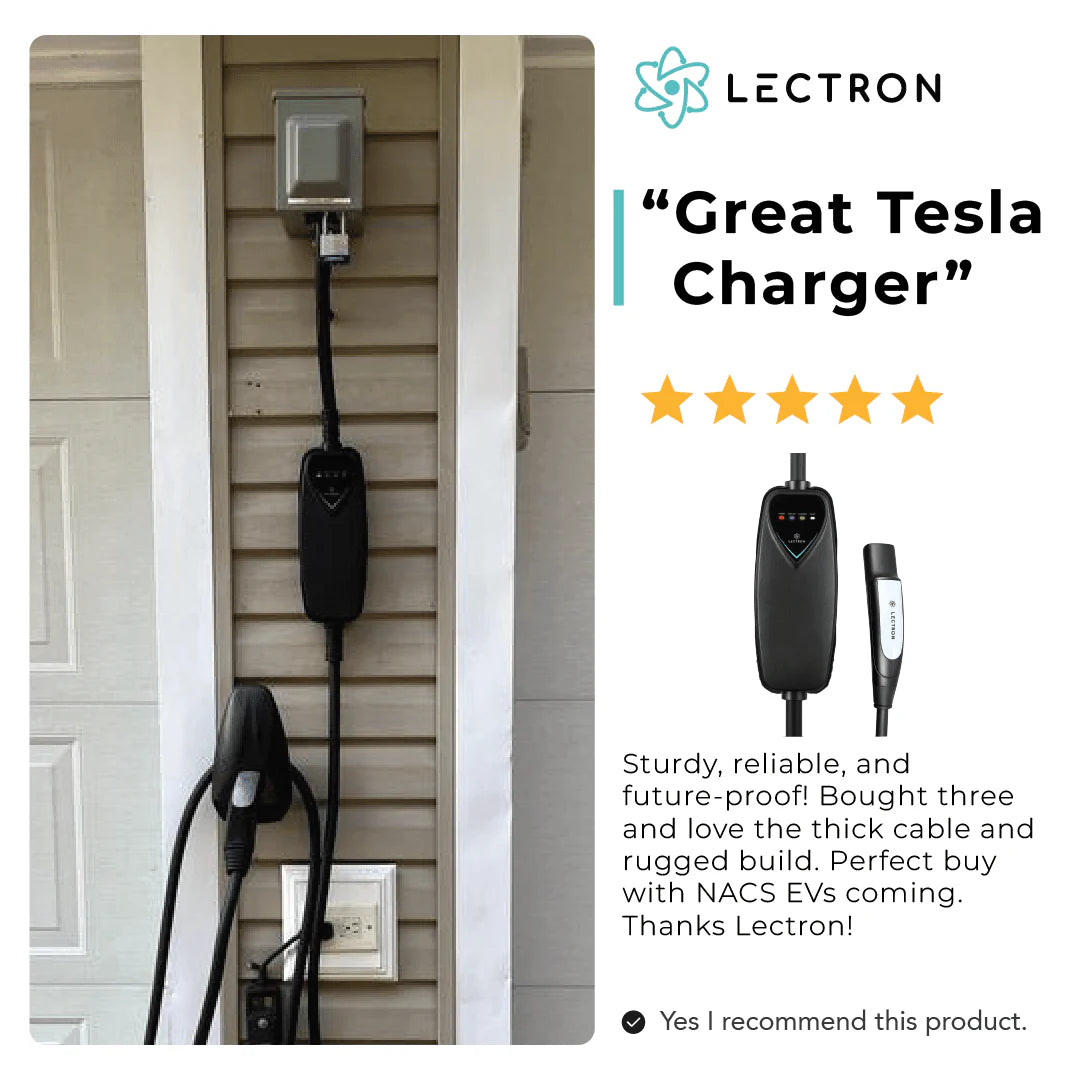 Portable Level 2 Tesla EV Charger | 240V | 40 Amp | NEMA 14-50 | Standard / Wifi-Enabled