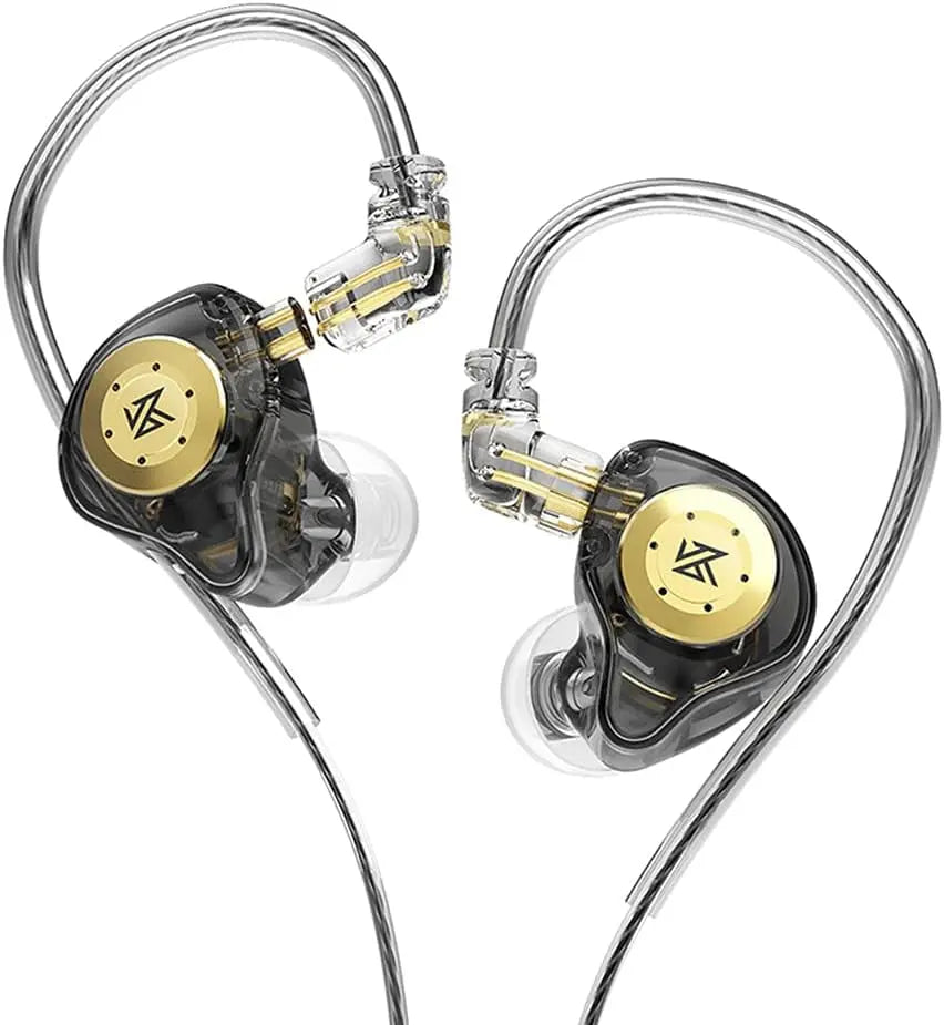 KZ EDX PRO Earphones 10Mm Dual Magnetic Circuit Dynamic Driver Hearphones,  KZ Earphones 1DD Deep Bass Earbuds with Removable C Pin Cables (No Mic, Black)