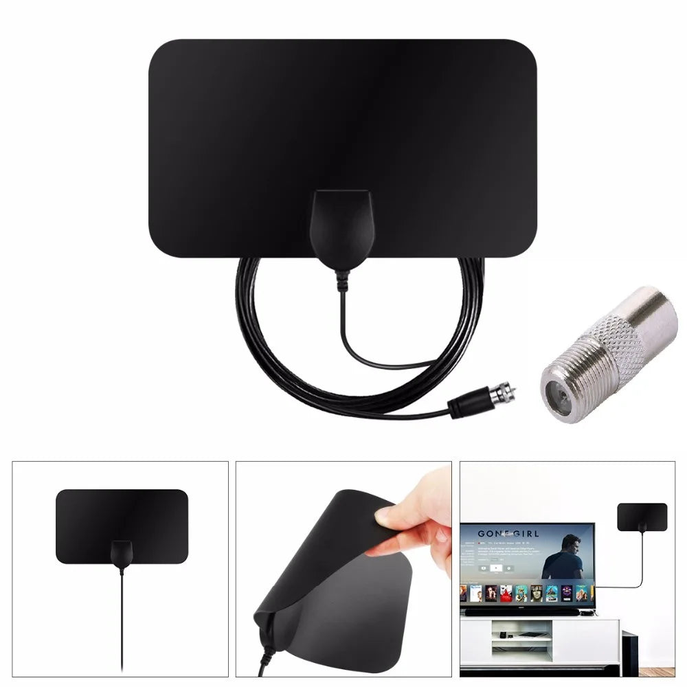 4K Smart TV Signal Receiver, 1080P DVB-T2 High-Definition Enhancer, RV Outdoor Vehicle-Mounted Antenna, Indoor
