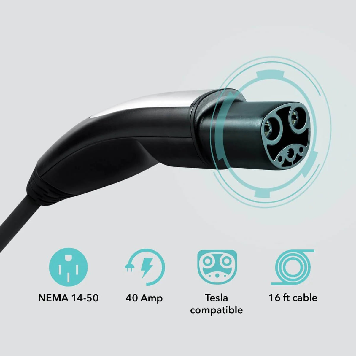 Portable Level 2 Tesla EV Charger | 240V | 40 Amp | NEMA 14-50 | Standard / Wifi-Enabled