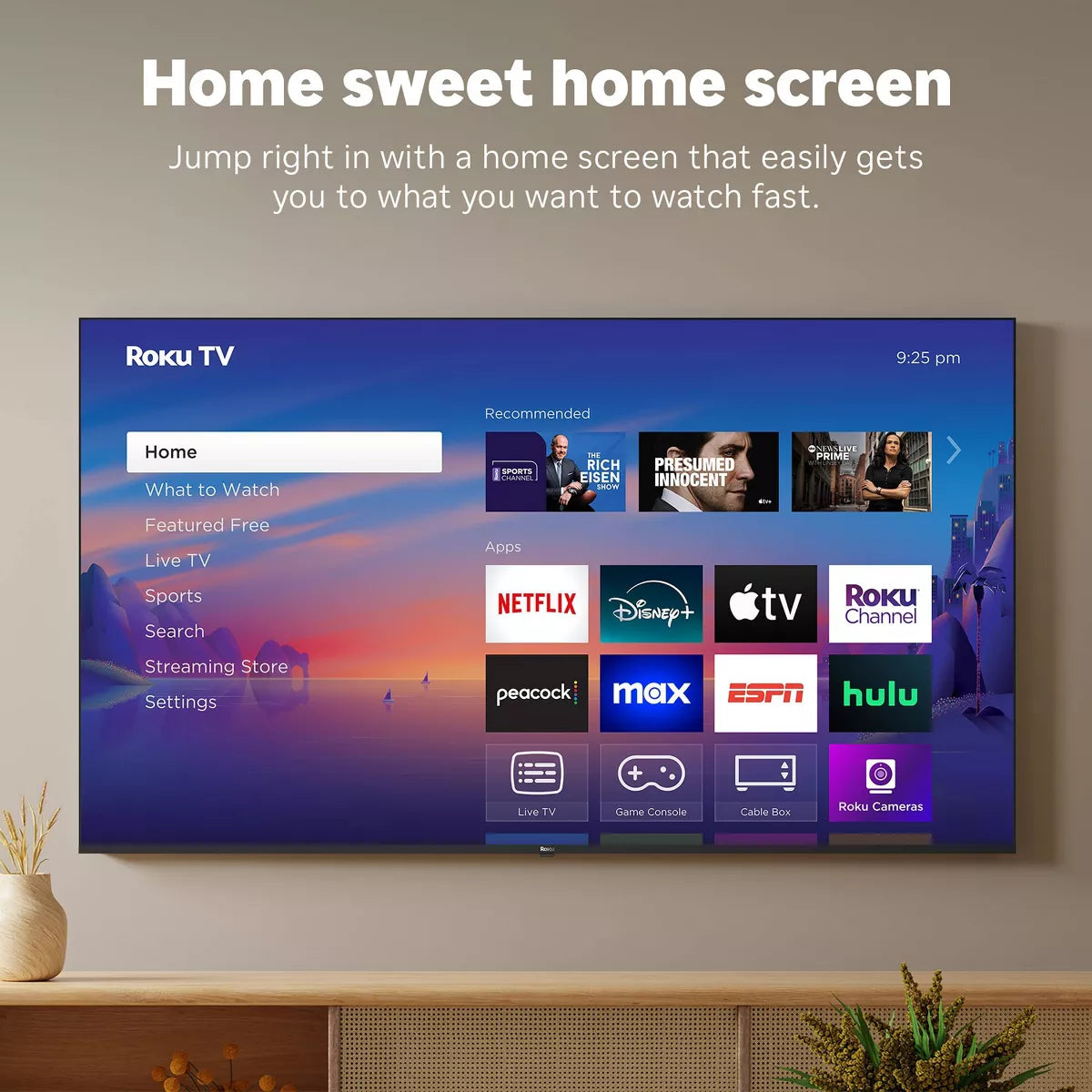 Roku 65" Select Series 4K HDR Smart Roku TV with Roku TV Remote