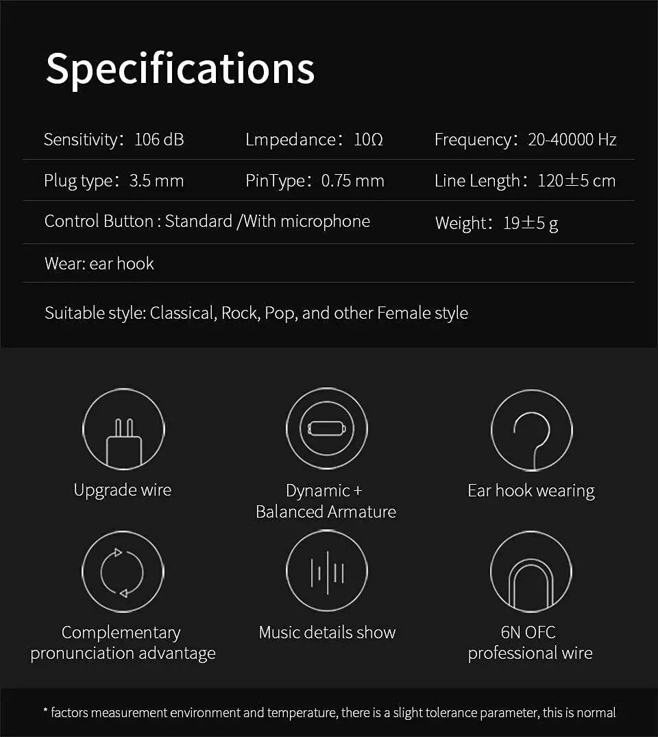 ZST 1BA 1DD in Ear Earphone Clear Hifi Monitor Earbuds Wired Sport Gaming Earphone for Musician Singer Audiophile