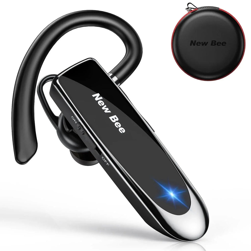Bluetooth Headphones V5.0 Wireless (24H Talk Time/180D Standby) W/Mic, Dual Device Connectivity for Iphone/Android/Samsung/Laptop, Business Trucker Headsets,Black